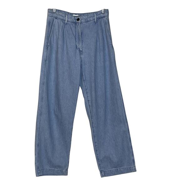 Aritzia‎ Wilfred Free Jeans Sz 8 High Waist Wide Leg - Picture 1 of 8